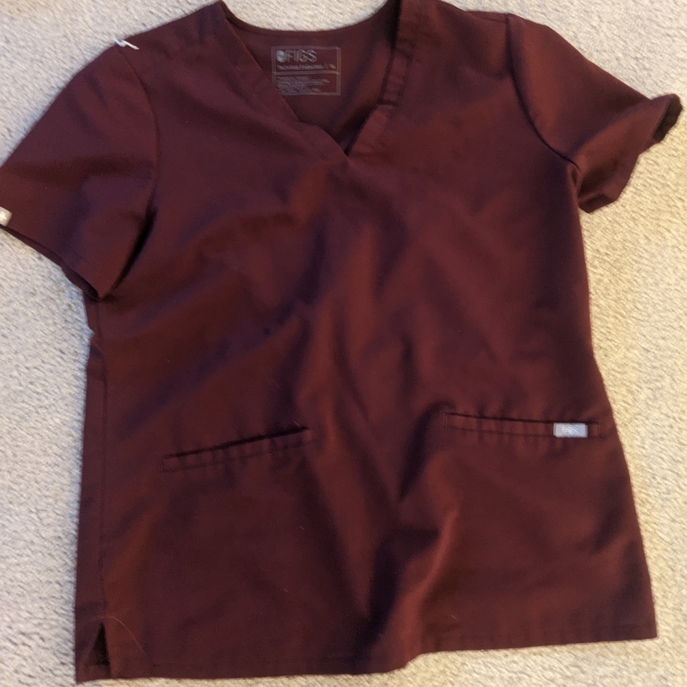Figs Casma 2 pocket burgundy S Small